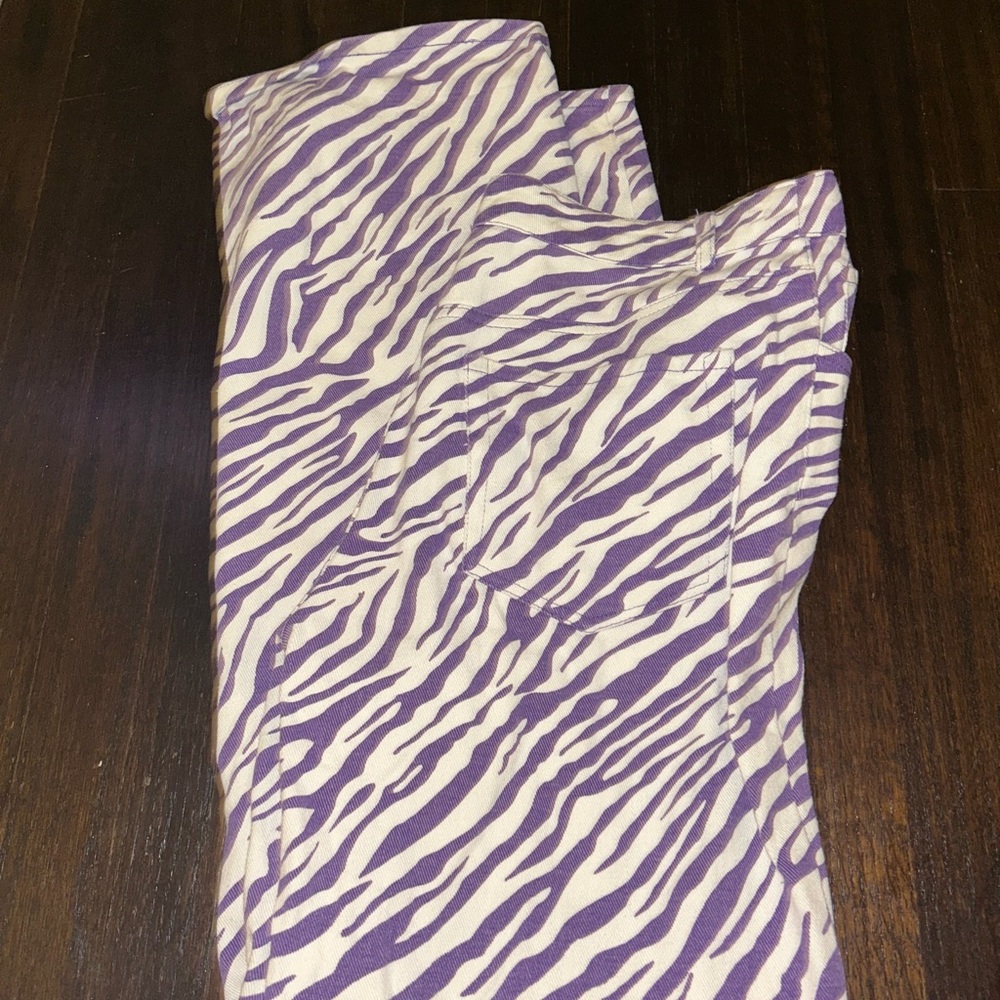 Purple Tiger print Jeans